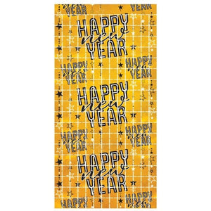 Decorations - Door Covers & Curtains Happy New Year Metallic Square Curtain 183cm x 91cm Each