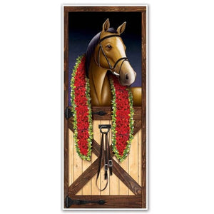 Decorations - Door Covers & Curtains Horse Racing Door Cover 13cm x 76cm Each