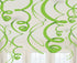 Kiwi Plastic Swirl Decorations 56cm 12pk