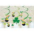 St Patrick's Day Spiral Swirls Hanging Decorations 12pk