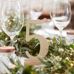 Decorations - Props Beautiful Botanics Wooden Table Numbers 12pk