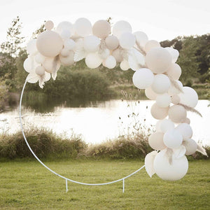 Decorations - Props Botanical Wedding White Moongate Hoop Each
