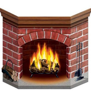 Decorations - Props Brick Fireplace Stand Up Prop 93cm x 63cm Each