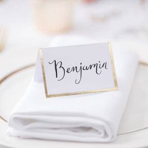 Decorations - Props Gold Wedding Place Cards 10pk