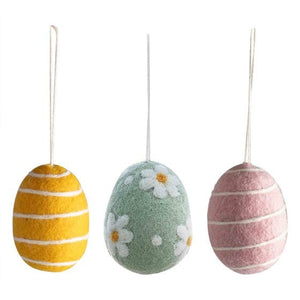 Decorations - Props Hop Hop Hooray Felt Egg Tree Decorations 6.5cm 3pk