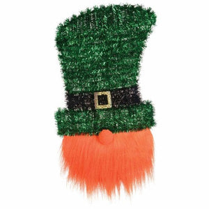 Decorations - Props Leprechaun Head Deluxe Hanging Tinsel Decoration 60cm x 30cm Each