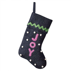 Decorations - Props Merry & Bright Joy Felt Stocking 75pk