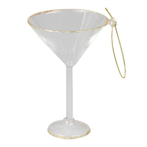 Decorations - Props Merry & Bright Novelty Martini Glass Hanging Tree Decoration 10.5cm x 7cm Each