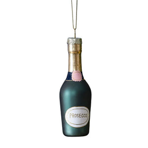 Decorations - Props Merry & Bright Novelty Prosecco Bottle Hanging Tree Decoration 12cm x 4cm Each