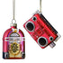 Merry & Bright Novelty Retro Music Set Hanging Tree Decorations 3.3cm x 7cm 2pk