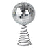 Merry & Bright Silver Disco Ball Tree Topper Each