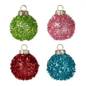 Decorations - Props Merry & Bright Tinsel Bauble Place Card Holders 4cm 4pk