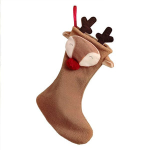 Decorations - Props Merry Little Christmas Reindeer Stocking 42cm x 25cm Each