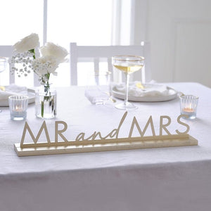 Decorations - Props Modern Luxe Mr & Mrs Sign 7.5cm x 42.5cm Each