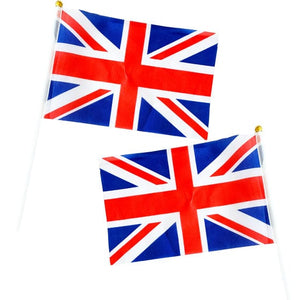 Decorations - Props Patriotic British Waving Flags FSC 15cm x 22cm 6pk