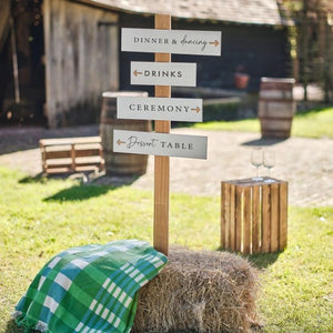 Decorations - Props Rustic Romance Wedding Signpost Each