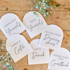 Decorations - Props Rustic Romance Wedding Signs 16.5cm x 28.6cm 6pk