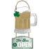 St Patrick's Day The Bar is OPEN & Beer Mug Hanging Metal Sign 35cm x 19cm Each