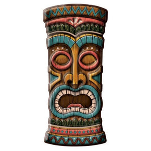 Decorations - Props Vintage Tiki Head Vacuum Formed Plastic Decoration 22cm x 57cm Each