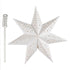 White Christmas Paper Star Tree Topper 15cm x 15cm Each