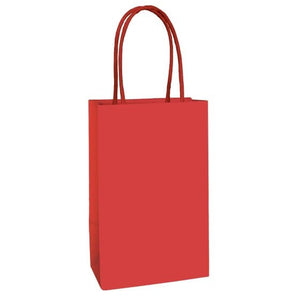 Games & Favors - Favor Boxes, Treat & Loot Bags Apple Red Paper Kraft Bag FSC 21cm x 13cm x 8cm 8pk