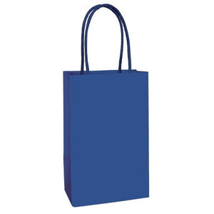 Games & Favors - Favor Boxes, Treat & Loot Bags Bright Royal Blue Paper Kraft Bags FSC 8pk