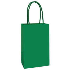 Games & Favors - Favor Boxes, Treat & Loot Bags Festive Green Paper Kraft Bags FSC 8pk