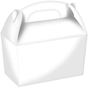 Games & Favors - Favor Boxes, Treat & Loot Bags Frosty White Gable Boxes FSC 15cm x 17.5cm x 10cm 4pk