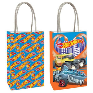 Games & Favors - Favor Boxes, Treat & Loot Bags Hot Wheels Paper Kraft Bags FSC 21cm x 13cm x 8cm 8pk