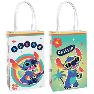 Games & Favors - Favor Boxes, Treat & Loot Bags Lilo & Stitch Paper Kraft Bags 8pk