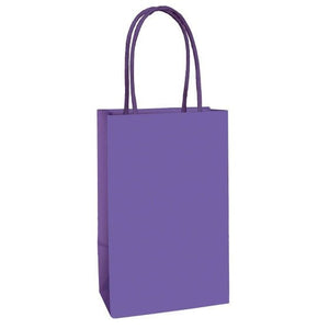 Games & Favors - Favor Boxes, Treat & Loot Bags New Purple Paper Kraft Bag FSC 21cm x 13cm x 8cm 8pk