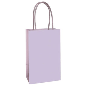 Games & Favors - Favor Boxes, Treat & Loot Bags Pastel Lilac Paper Kraft Bag FSC 21cm x 13cm x 8cm 8pk