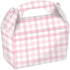 Pastel Pink Gingham Paper Treat Box 4pk