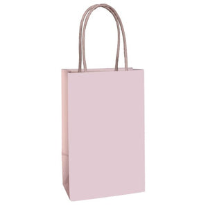 Games & Favors - Favor Boxes, Treat & Loot Bags Pastel Pink Paper Kraft Bags FSC 8pk