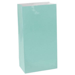 Games & Favors - Favor Boxes, Treat & Loot Bags Robin's Egg Blue Large Paper Treat Bags 25cm x 13cm 12pk