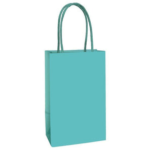 Games & Favors - Favor Boxes, Treat & Loot Bags Robin's Egg Blue Paper Kraft Bag FSC 21cm x 13cm x 8cm 8pk