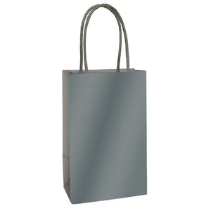 Games & Favors - Favor Boxes, Treat & Loot Bags Silver Paper Kraft Bag FSC 21cm x 13cm x 8cm 8pk