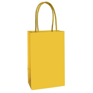 Games & Favors - Favor Boxes, Treat & Loot Bags Sunshine Yellow Paper Kraft Bag FSC 21cm x 13cm x 8cm 8pk