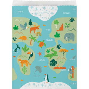 Games & Favors - Favor Boxes, Treat & Loot Bags World Adventure Paper Treat Bag 8pk