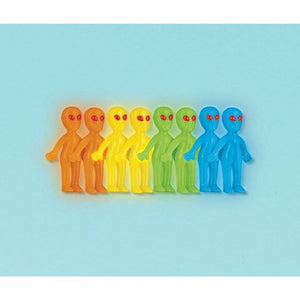 Games & Favors - Favors, Activity Kit & Stickers Blast Off Birthday Glow in the Dark Alien Favors 8pk