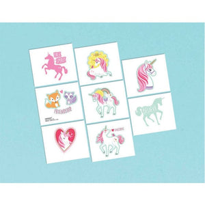 Games & Favors - Favors, Activity Kit & Stickers Magical Unicorn Tattoo Favors 8pk