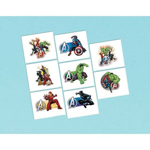Games & Favors - Favors, Activity Kit & Stickers Marvel Avengers Powers Tattoo Favors 8pk
