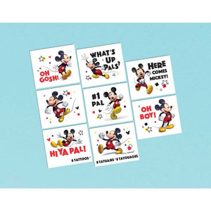 Games & Favors - Favors, Activity Kit & Stickers Mickey Mouse Forever Tattoo Favors 8pk