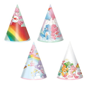 Games & Favors - Party Hat & Mask Care Bears Mini Cone Hats 8pk