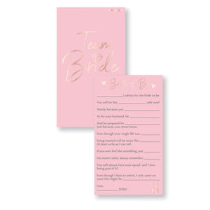 Games & Favors - Pinatas & Party Game Team Bride 8 Pack Hen's Night Advice Cards FSC Each