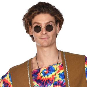 Glasses & Sunnies 70s Hippie Black Sunglasses