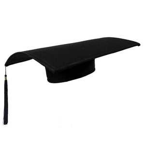 Hats & Headwear - Hats & Helmets Graduation Black Fabric Mortarboard Hat Each