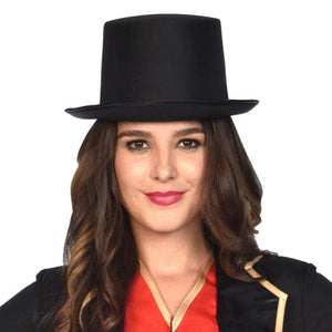 Hats & Headwear - Hats & Helmets Satin Look Black Top Hat