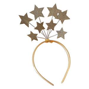 Hats & Headwear - Headbands & Boppers Fancy Dress Gold Star Christmas Headband