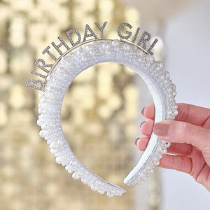 Hats & Headwear - Headbands & Boppers Gold Party Birthday Girl Headband 14.5cm Each